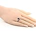 Gem Stone King 925 Sterling Silver Black Onyx and White Topaz Engagement Ring For Women (2.05 Cttw, Oval 9X7MM, Gemstone Birthstone, Available In Size 5, 6, 7, 8, 9)