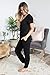 Cinyifaan Women's V Neck Casual Loose Long Jumpsuits Romper Playsuit with Belt,Small,Black