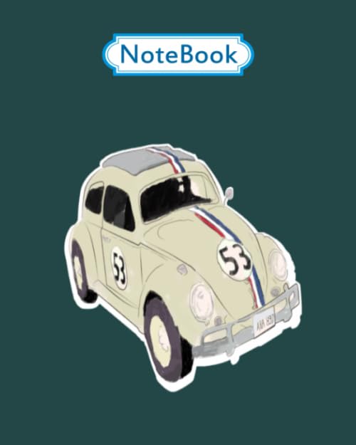 Notebook: herbie the love bug - for men woman Journal/Notebook Blank Lined Ruled 100 pages 8x10 inches