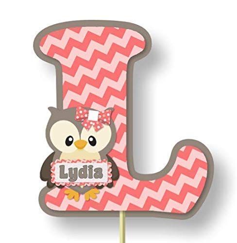 Amazon Com Personalized Coral Pink Owl Baby Shower Or Birthday
