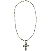 M&F Western Products TWISTER Men`s Black Background Cross Necklace N/A N/A