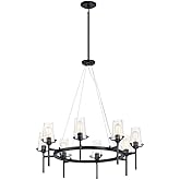 Kichler Alton 38 inch 8 Light Chandelier in Black