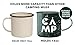 Create Your Space Camping Coffee Mug - Hipster Camp Design on Large Enamel Coated Tin Mug (16 Ounce)
