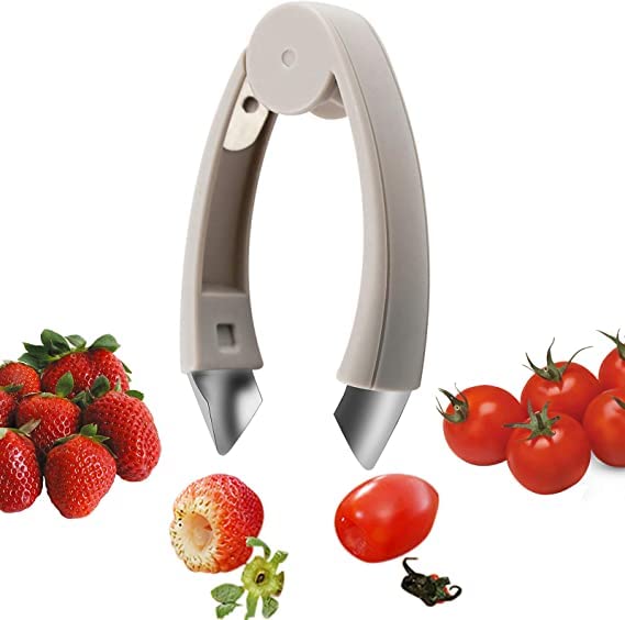 Strawberry handle remover stainless steel pineapple tomato shelling tool kitchen peeler fruit