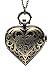 Souarts Antique Bronze Color Hollow Heart Shape Pocket Watch