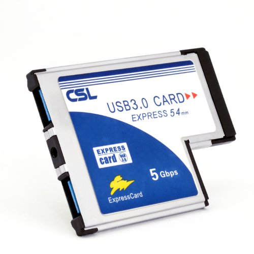 CSL - Scheda PCMCIA Express Card 54mm 2 Port Compatibile con Windows10 per Notebook Laptop 54mm - USB Hub Interno