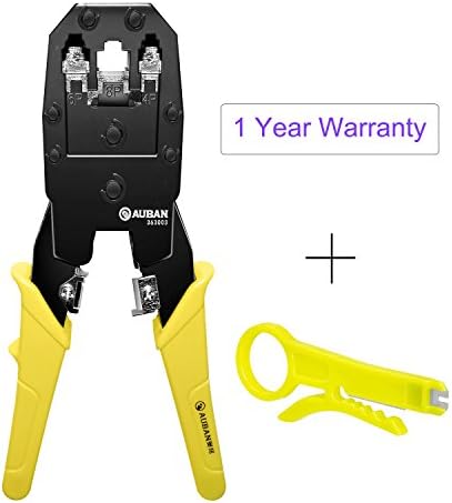 Network Cable Stripper,Network Cable Crimper 8P/6P/4P 3 in 1 Cable Pliers Wire Cutters Cable Stripers& Wire Pliers Tools RJ-45/RJ-12/RJ-11 Cutting Knife Included Hand Tools Cable Stripers Cutters
