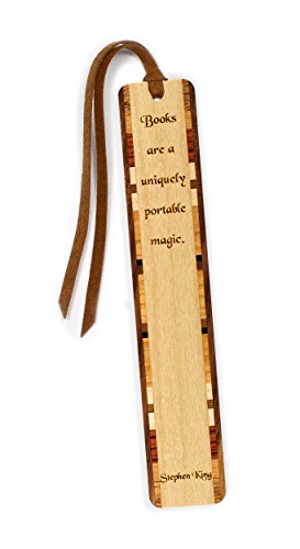 Stephen king quote engraved wooden bookmark with tassel…