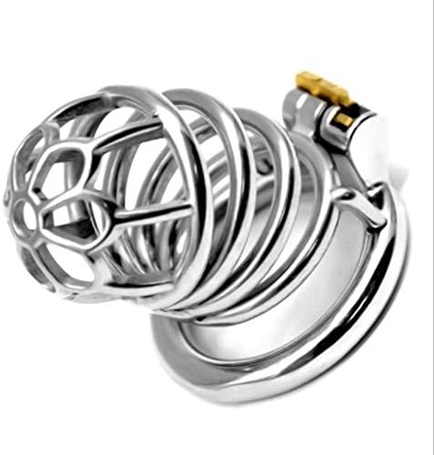 FCWMD Plum Design Stainless Steel Round Chǎstīty Lock Super Long Cage Men's Alternative Slave Metal Series Shoes