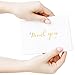 Thank You Cards - Set Of 100 White Thank You Notes In Gold Foil Embossed Lettering And Matching Bulk Envelopes - Perfect For All Occasions Including Weddings, Bridal Showers And Baby Showers