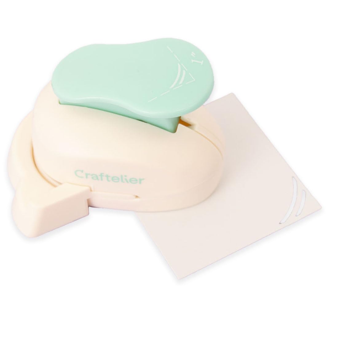 Craftelier - Pressure Lever Croissant Corner Punch for Curved Dies | Special for Scrapbooking and Crafts | Shape Size: 25 mm Diameter