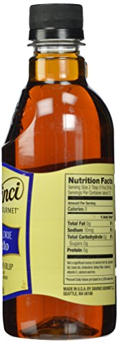DaVinci Gourmet Syrup, Zero Calorie Amaretto, 12.7 Ounce (Packaging May Vary)