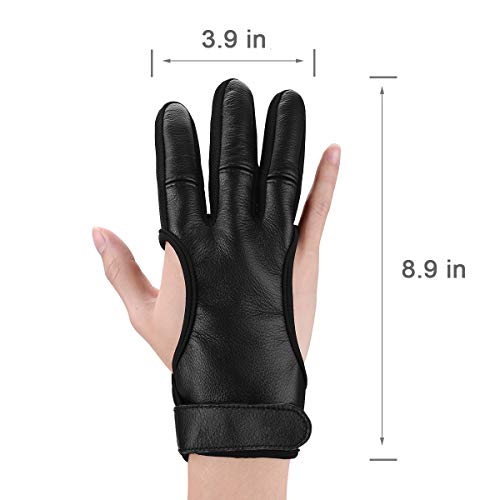 image for Eamber Archery Shooting Gloves Three Finger Protective Archery Gloves 