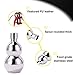 YOOKOON Portable Gourd Stainless Steel Hip Flask Water Kettle with PU Black Stripe 500ML/17.6OZ