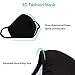heartybay Mouth Mask Unisex Cartoon Anime Cute Shape for Kids Teens Men Women Lovers, Exo All Members Cotton Anti-Dust Windproof Motorcycle Face Masks (Black)