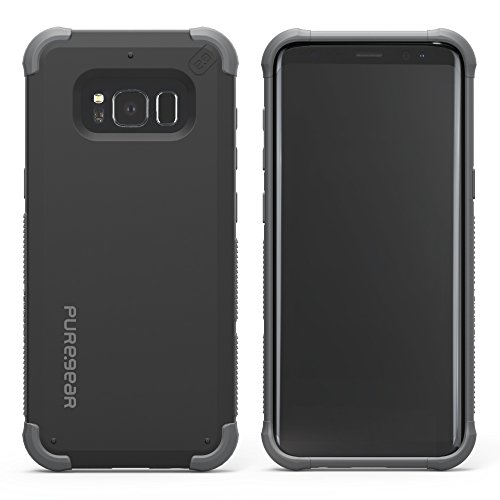 PureGear DualTek Snap On Durable Slim Protective Stylish Shock absorbing Case for Galaxy S8, Matte Black