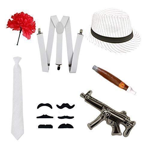 Robelli Assorted Adults/Teenager Fancy Dress Costumes (White Gangster)