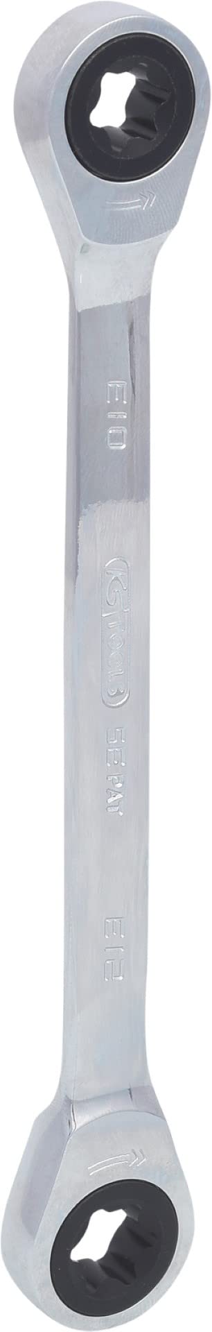 KS Tools 503.4353 E10 x E12 GearPlus Double Ring Ratchet Spanner