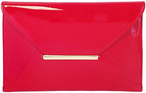 JNBFaux Patent Leather Envelope Candy Clutch Bag