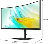 Samsung LS34C652UAUXXU 34" WQHD 1000R Curved Monitor USB-C LAN KVM Speakers view 8