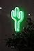 Cactus 3D Neon Night Lights Wall Light，USB Cable/Batteries Powered for Nursery, Bedroom, YiiY Decorations for Kids' Room,Living Room, (Cactus-Green)