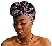 LMVERNA Head Scarf Jersey Hijab Scarves Polyester Scarf Printe Scarves Long Stretch Turban Head Wrap for Women (Navy-cashew)