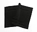 Chardin Home - 100% Cotton two Piece Classicc Bath Rug Set, (21''x34'' & 17''x24'') with anti-skid spray latex back, Black