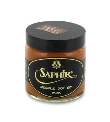 Saphir Pommadier Cream Polish 75ml ((03) LIGHT BROWN)