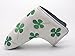HIFROM Golf Blade Putter Head Cover headcover Shamrock Embroidered Clover Compatible with All Brands White Color