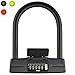 Lumintrail 18mm 5-Digit Bike Combination U-Lock - Black