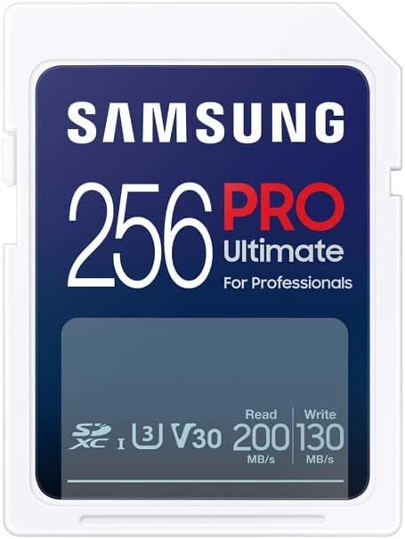 Samsung PRO Ultimate 256GB SD Memory Card U3 200/130MB/s 4K UHD MB-SY256S/WW