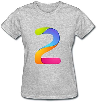 Wanenkser Colorful Number 2 T Shirt For Women