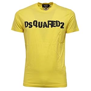 DSQUARED2 5840AA Maglia Uomo Cotton Yellow t-Shirt Man