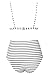 Cupshe Fashion Women’s Stripe Pattern High-waisted Bikini Set Beach Swimwear (M)