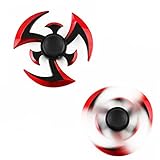 Wensltd Aluminium Alloy Tri-Spinner Fidgets Toy Stress Reducer Relieve Anxiety and Boredom (Red)