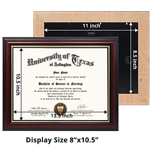 GraduationMall 8.5x11 Certificate Diploma Frame,Solid Wood & UV