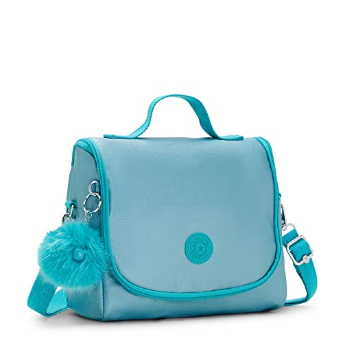 Kipling New Kichirou Metallic Lunch Bag Naturl Aqua Met on Galleon
