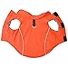 Gooby - Sports Vest, Fleece Lined Small Dog Cold Weather Jacket Coat Sweater with Reflective Lining, Orange, Large