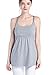 SUIEK Nursing Top Tank Cami Maternity Shirt Sleep Bra for Breastfeeding (X-Large, Black+Navy+Grey)