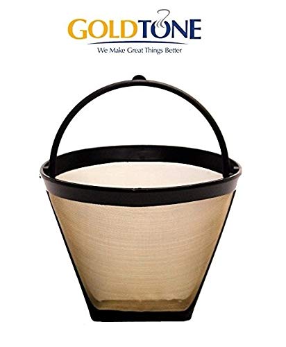 GoldTone Reusable 4 Cup No.2 Cone Coffee Filter No.2 Cone Permanent Coffee Filter - fits MOST Cuisinart, Krups, and other No.2 Cone Coffee Makers