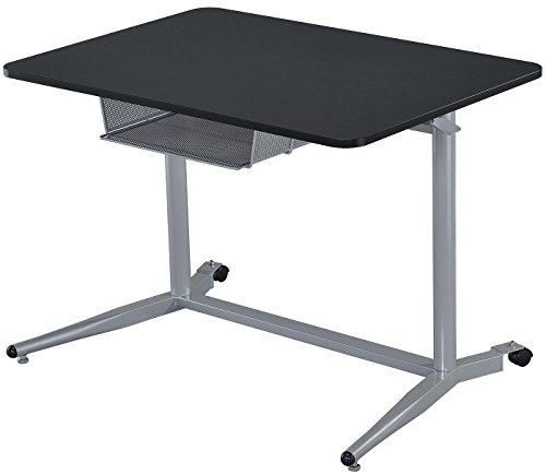 Coaster Home Furnishings 800652 Adjustable Desk, Black/Silver