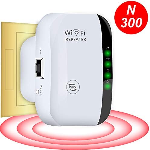 WiFi Range Extender | WiFi Repeater, 300Mbps Wireless Router Signal Booster Amplifier Supports Repeater/AP, 2.4G Network Amplifier Covering Whole Smart Home