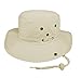 MG Men's Brushed Cotton Twill Aussie Side Snap Chin Cord Hat - Natural - Medium