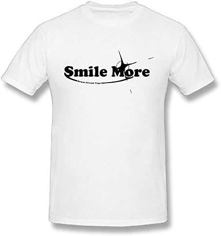 Men's Smile More 1 100% Cotton Prints Casual Short Sleeve T-Shirt