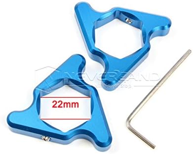 Noviame(TM)2015 Motorcycle 22mm Blue Fork Preload Adjusters for KAWASAKI ZX6R 2005 2006 Z 1000 2003-2006 ZXR 400 1990-2002