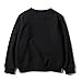 Y·J Back home Boys Cotton Crewneck Sweatshirt Kids Sweater Solid Color