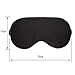 Eodo 100% Pure Silk Filled Eye Mask/Sleep Mask and Ear Plugs for Travel/Nap - Black (Black)