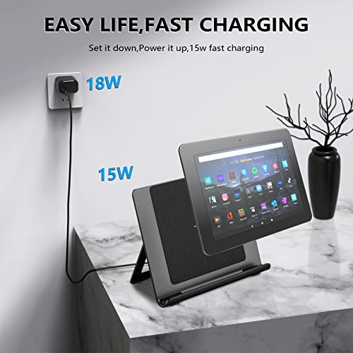 BOLWEO Wireless Charging Dock Compatible with Fire HD Plus(10th