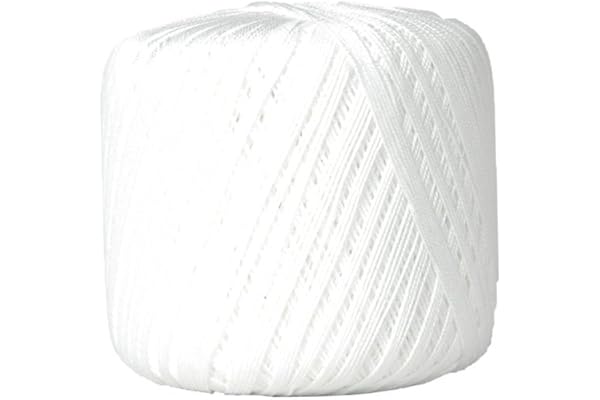 ThreadArt 100% Cotton Crochet Thread Size 10, White 1 | Soft pure cotton crochet thread for lace, doilies, amigurumi and crafts. Smooth finish with crisp stitch definition.