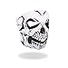 Hot Leathers FMA1012 Skull Neoprene Face Mask (Black/White)